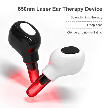 650nm Earplug Otitis Media Ear Laser Red Light Therapy Irradiation Ear Canal Laser Tinnitus Deafness Physiotherapy Meter